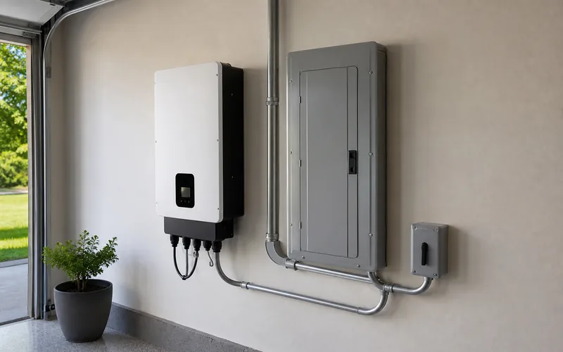 Inverter fotovoltaico installato in garage
