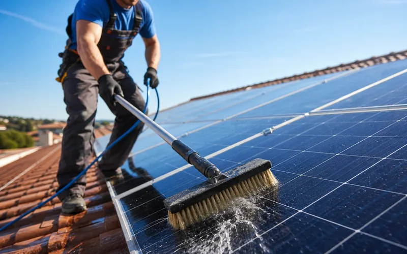 Pulizia dei pannelli fotovoltaici