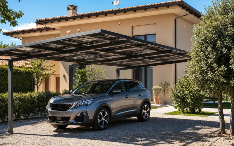 Pensilina fotovoltaica per auto
